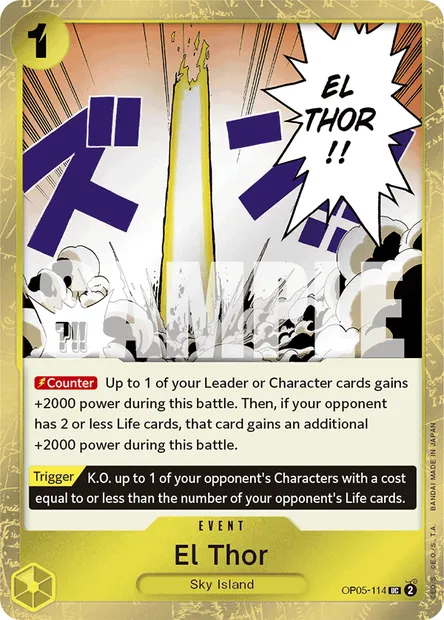 El Thor, One Piece card OP05-114 — AWAKENING OF THE NEW ERA set