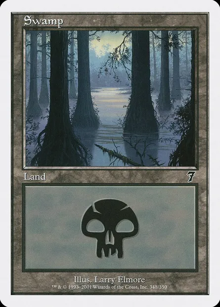 Swamp, Magic card 7ED 348 — Seventh Edition set