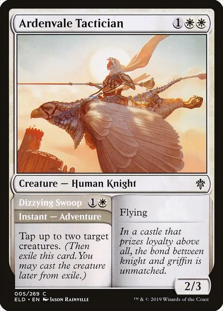 Ardenvale Tactician // Dizzying Swoop, Magic card ELD 5 — Throne of Eldraine set