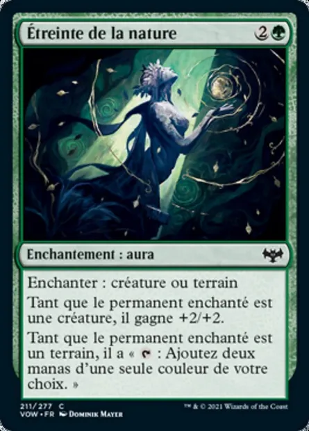 Étreinte de la nature, carte Magic VOW 211 — extension Innistrad : noce écarlate