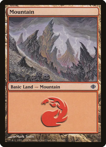 Mountain, Magic card ALA 242 — Shards of Alara set