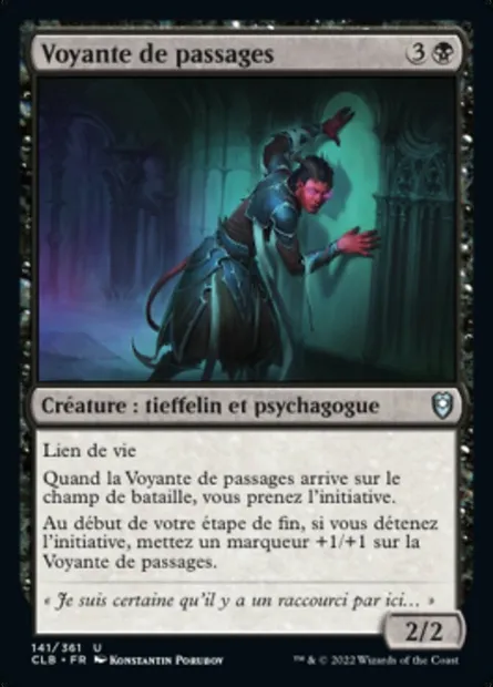 Voyante de passages, carte Magic CLB 141 — extension Commander Légendes : la bataille de la Porte de Baldur