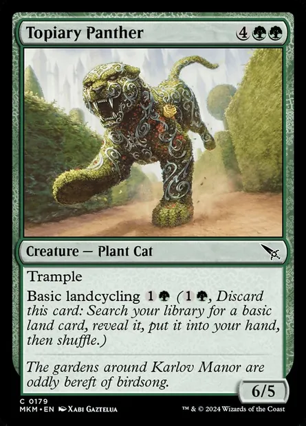 Topiary Panther, Magic card MKM 179 — Murders at Karlov Manor set