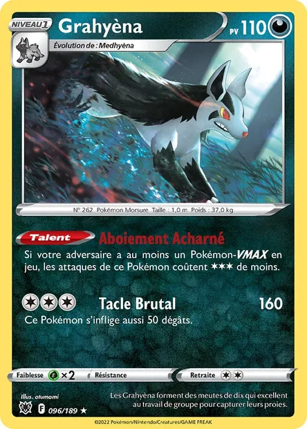 Grahyèna, carte Pokémon ASR 096 — extension Astres Radieux