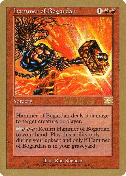 Hammer of Bogardan, Magic card WC99 mlp188 — World Championship Decks 1999 set