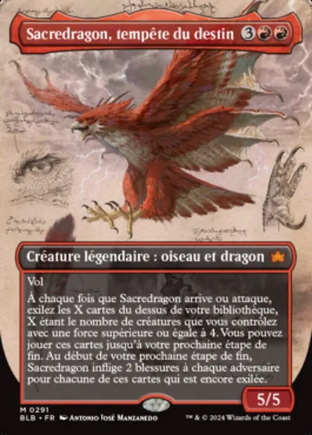 Sacredragon, tempête du destin, carte Magic BLB 291 — extension Bloomburrow