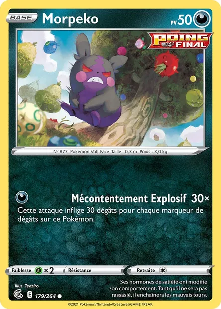 Morpeko, carte Pokémon FST 179 — extension Poing de Fusion