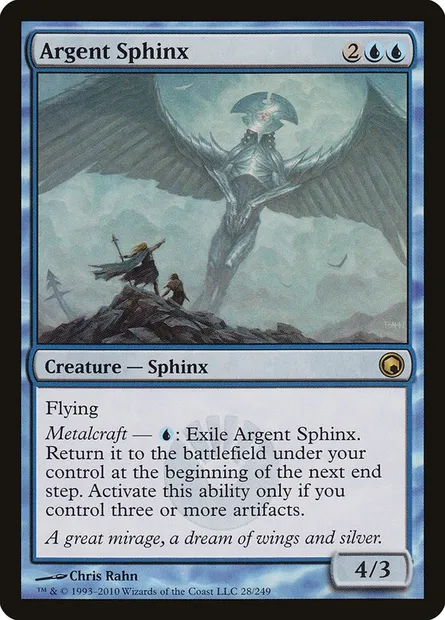 Argent Sphinx, Magic card SOM 28 — Scars of Mirrodin set