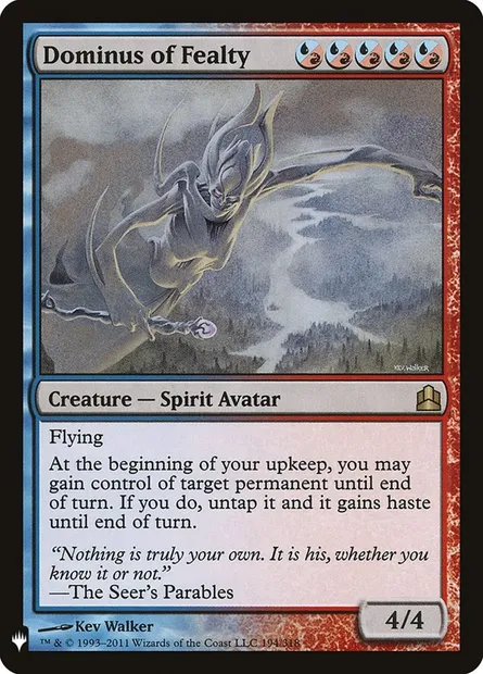 Dominus de l'allégeance, carte Magic PLST CMD-194 — extension The List