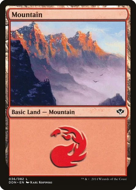 Mountain, Magic card DDN 36 — Duel Decks: Speed vs. Cunning set