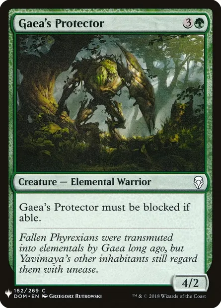 Gaea's Protector, Magic card PLST DOM-162 — The List set