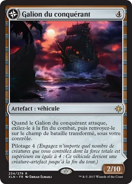 Galion du conquérant // Quartiers du conquérant, carte Magic XLN 234 — extension Ixalan
