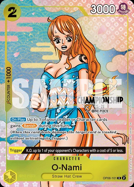 O-Nami, carte One Piece OP06-101 — extension ONE PIECE CARD THE BEST