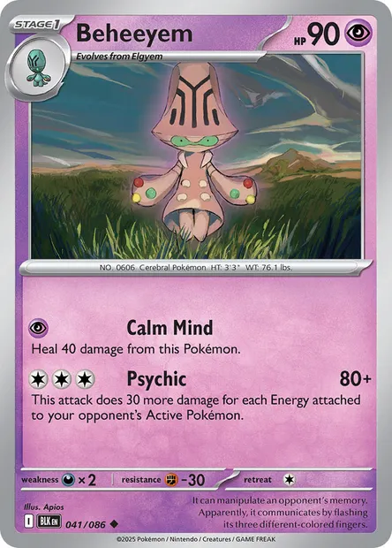 Beheeyem, Pokémon card BLK 041 — Black Bolt set