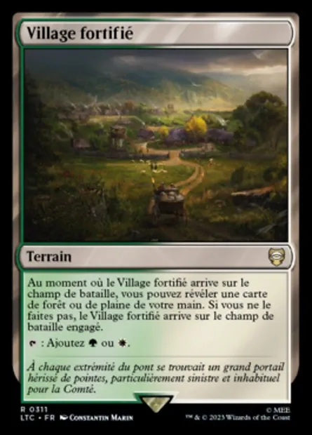 Village fortifié, carte Magic LTC 311 — extension Tales of Middle-earth Commander
