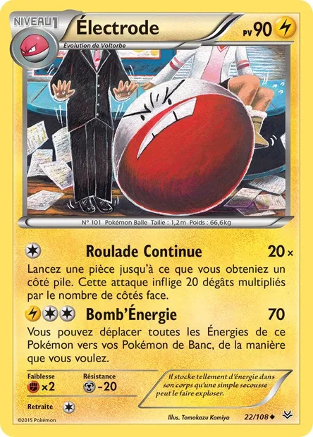 Électrode, carte Pokémon ROS 22 — extension Ciel Rugissant