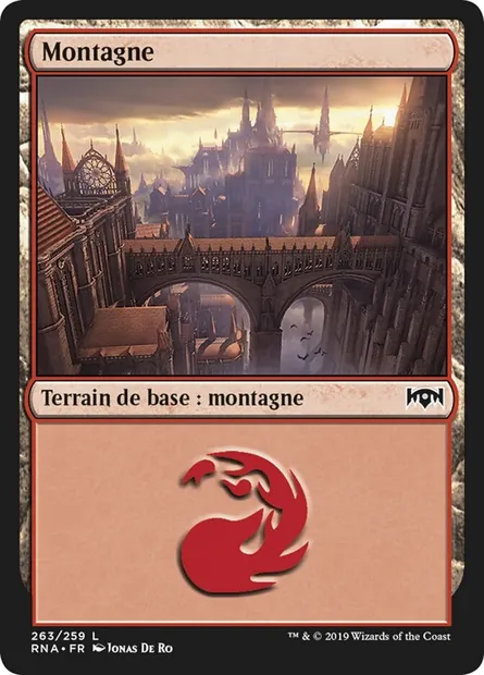 Montagne, carte Magic RNA 263 — extension L'allégeance de Ravnica
