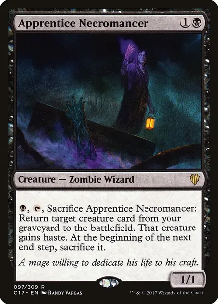 Apprentice Necromancer, Magic card C17 97 — Commander 2017 set