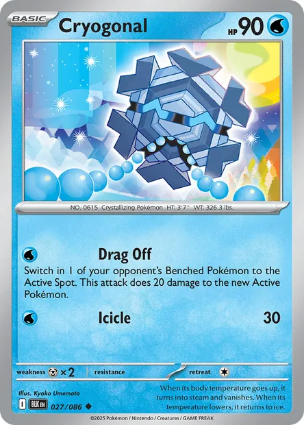 Cryogonal, Pokémon card BLK 027 — Black Bolt set