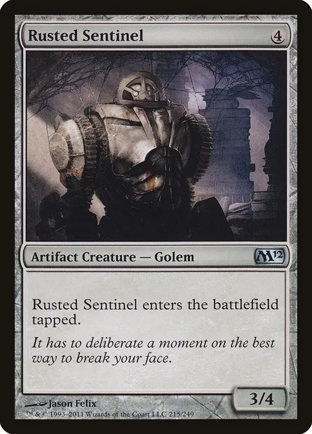 Rusted Sentinel, Magic card M12 215 — Magic 2012 set