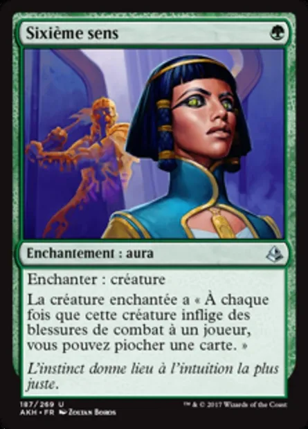 Sixième sens, carte Magic AKH 187 — extension Amonkhet