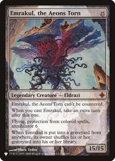 Emrakul, Déchirure des Éons, carte Magic PLST ROE-4 — extension The List