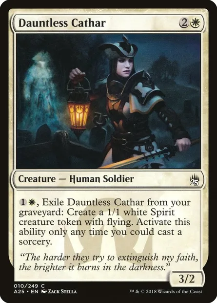 Cathare intrépide, carte Magic A25 10 — extension Masters 25