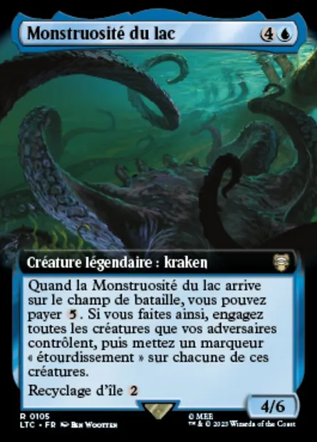 Monstruosité du lac, carte Magic LTC 105 — extension Tales of Middle-earth Commander