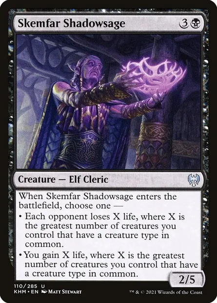 Skemfar Shadowsage, Magic card KHM 110 — Kaldheim set