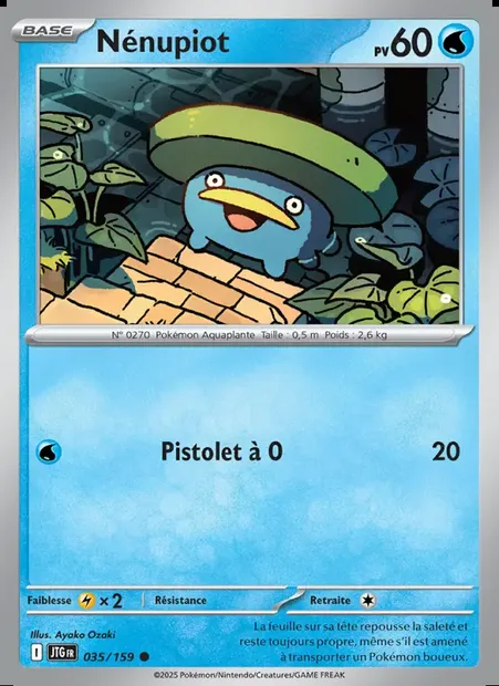 Nénupiot, carte Pokémon JTG 035 — extension Aventures Ensemble
