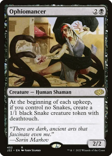 Ophiomancer, Magic card J22 452 — Jumpstart 2022 set