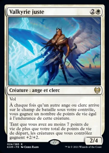Valkyrie juste, carte Magic KHM 24 — extension Kaldheim