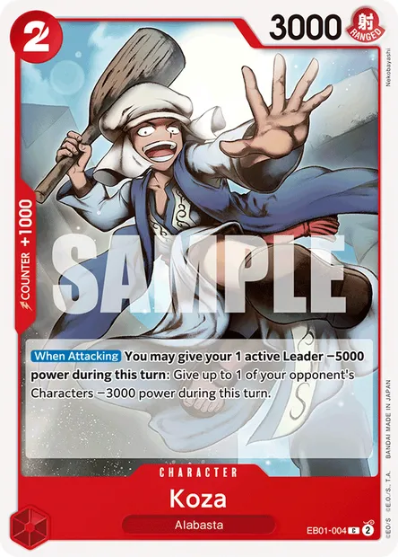 Koza, carte One Piece EB01-004 — extension MEMORIAL COLLECTION