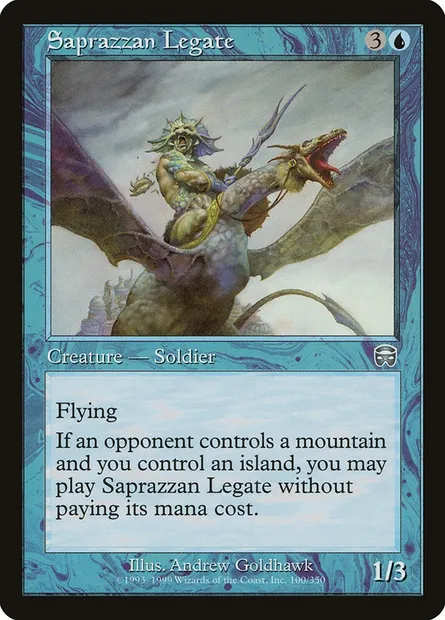 Saprazzan Legate, Magic card MMQ 100 — Mercadian Masques set