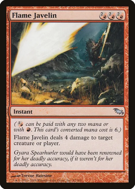 Flame Javelin, Magic card SHM 92 — Shadowmoor set