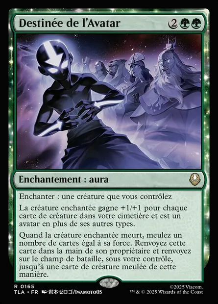 Destinée de l'Avatar, carte Magic TLA 165 — extension Avatar: The Last Airbender