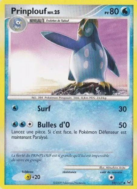 Prinplouf, carte Pokémon PL 59 — extension Platine