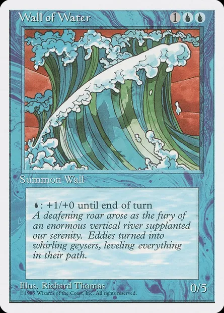 Wall of Water, Magic card 4ED 114 — Fourth Edition set