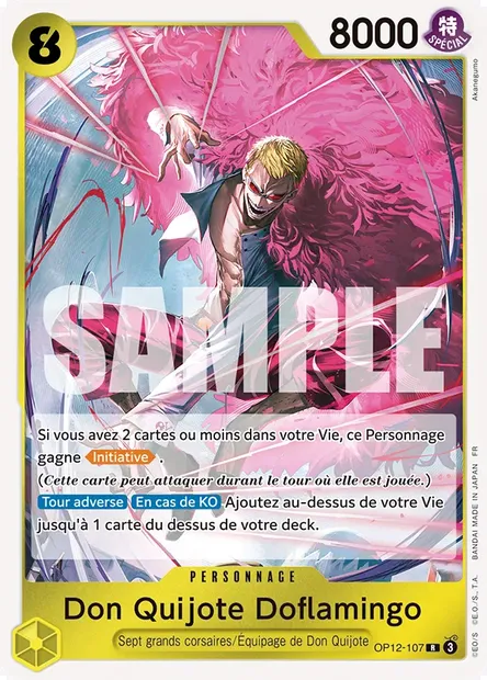 Don Quijote Doflamingo, carte One Piece OP12-107 — extension L'HÉRITAGE DU MAÎTRE
