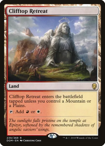 Clifftop Retreat, Magic card PDOM 239p — Dominaria Promos set