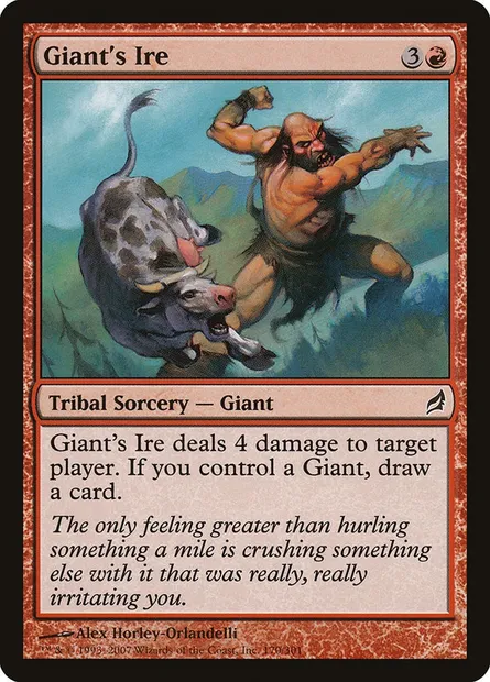 Giant's Ire, Magic card LRW 170 — Lorwyn set