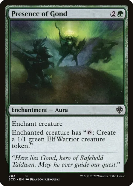 Presence of Gond, Magic card SCD 203 — Starter Commander Decks set