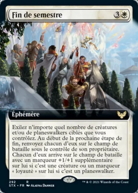 Fin de semestre, carte Magic STX 292 — extension Strixhaven: l'Académie des Mages