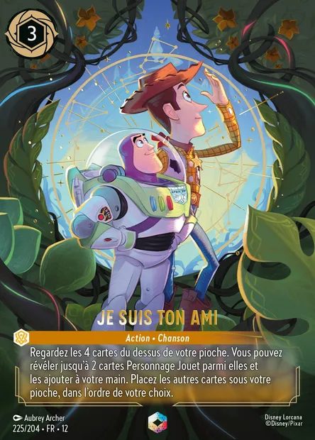 Je suis ton ami, carte Disney Lorcana CH12-225 — extension Contrées Inconnues