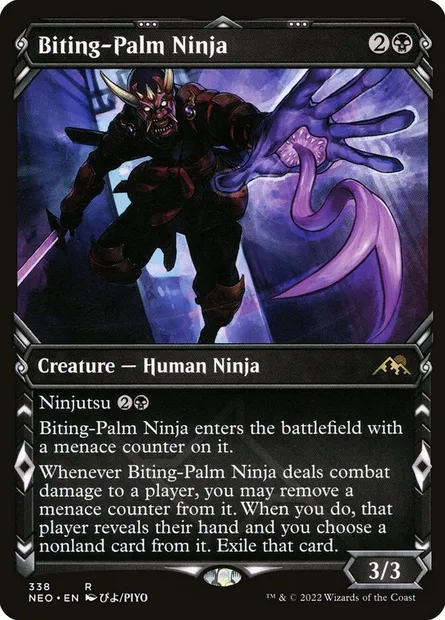Biting-Palm Ninja, Magic card NEO 338 — Kamigawa: Neon Dynasty set