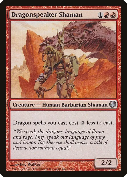 Shamane languedragon, carte Magic DDG 53 — extension Duel Decks: Knights vs. Dragons
