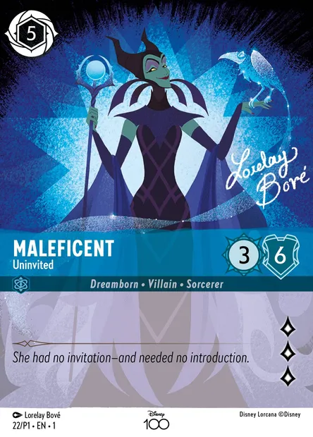 Maleficent - Uninvited, Disney Lorcana card P1-022 — P1 set