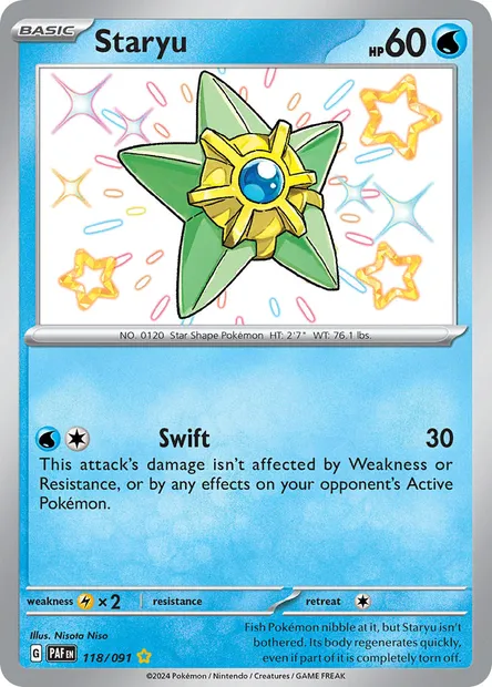 Staryu, Pokémon card PAF 118 — Paldean Fates set