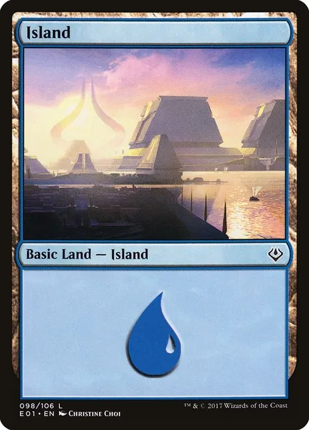 Island, Magic card E01 98 — Archenemy: Nicol Bolas set