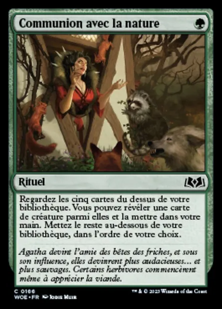 Communion avec la nature, carte Magic WOE 166 — extension Wilds of Eldraine